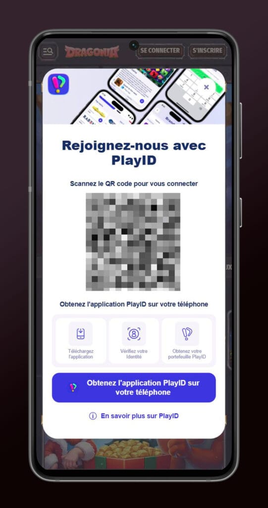 Connexion PlayID au casino Dragonia
